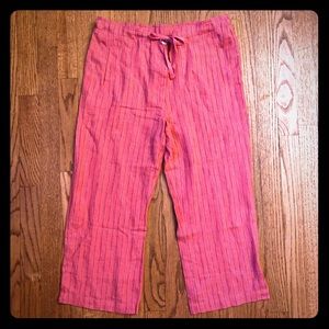 Chico’s Linen Capris NWT Sz Chico 0